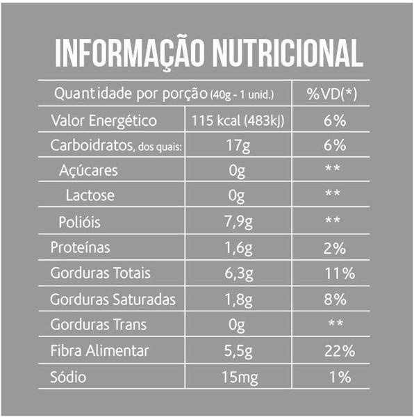 Brownie Chocolate Coco Zero Belive Sem Gluten 40G (20 Und) Imagem de Brownie Chocolate Coco Zero Belive Sem Gluten 40G (20 Und)