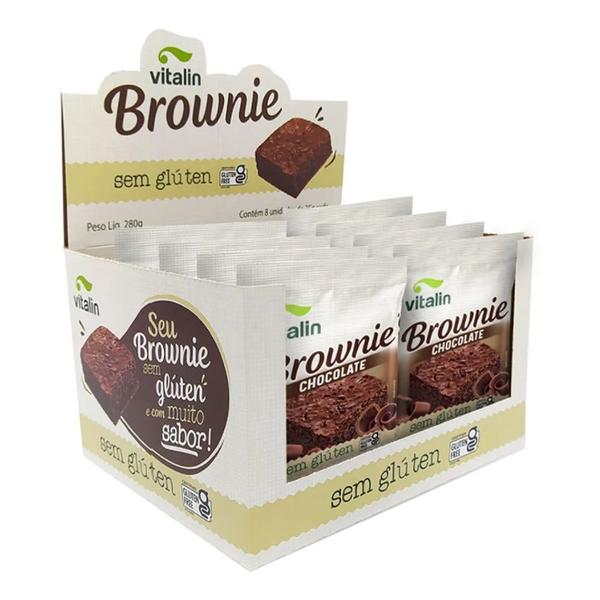 Imagem de Brownie Integral Sabor Chocolate Vitalin - 8 unidades