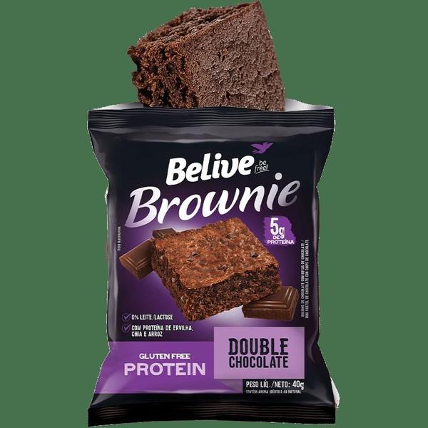 Imagem de Brownie Protein Double Chocolate Belive 10 unidades de 40g