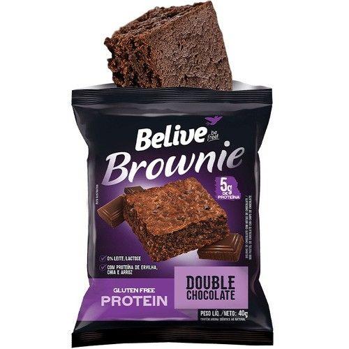 Imagem de Brownie Protein Double Chocolate Belive 10 unidades de 40g