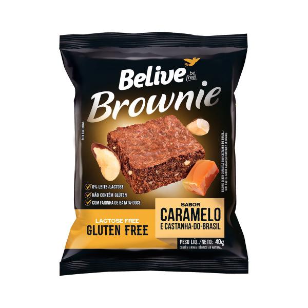 Imagem de Brownie Sem Glúten Caramelo e Castanha do Brasil com 10 unidades de 40g - Belive