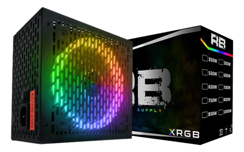 Imagem de Brx Atx Rgb 80 Plus Fonte Atx 1000w rainbow series 80+bronze cor preto