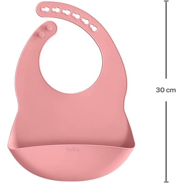 Imagem de Buba Babador Pega-Migalhas Em Silicone Rosa (7908103756400)