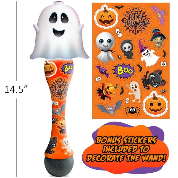 Imagem de Bubble Wand ArtCreativity Halloween de 14 cm com LED e música, pacote com 2 unidades