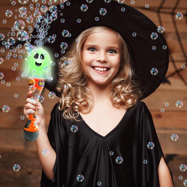 Imagem de Bubble Wand ArtCreativity Halloween de 14 cm com LED e música, pacote com 2 unidades