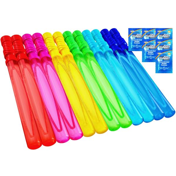 Imagem de Bubble Wands JOYIN 37 cm para crianças com refil de bolhas, 6 peças