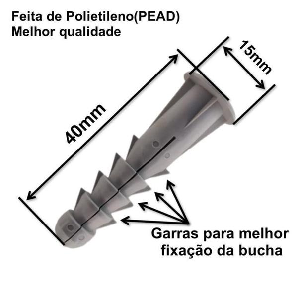 Imagem de Bucha 8Mm Com Anel De Vedação De Concreto Alvenaria 500 Pçs