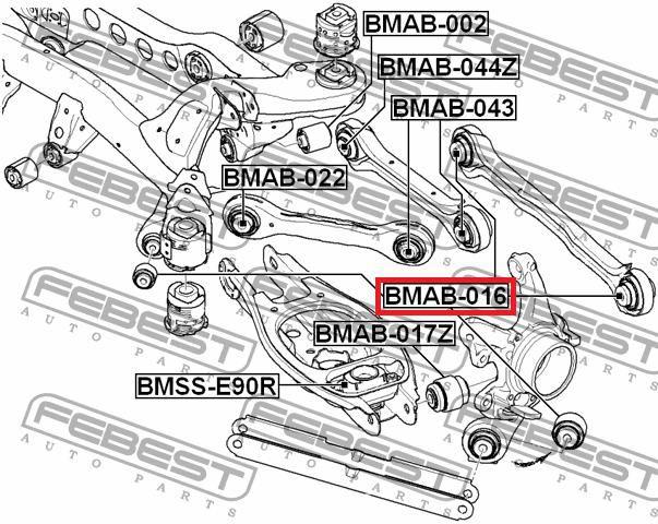 Imagem de Bucha Braço Suspensão Tras Bmw X1 320i 330i 335i - Febest