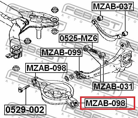 Imagem de Bucha da bandeja traseira Mazda 6 - Febest