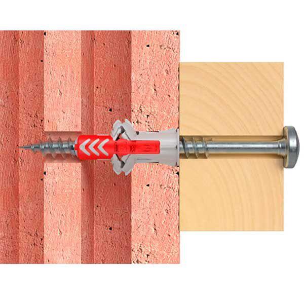 Bucha De Nylon Duopower 8mm Fischer Com Aba 50 Peças Imagem de Bucha De Nylon Duopower 8mm Fischer Com Aba 50 Peças
