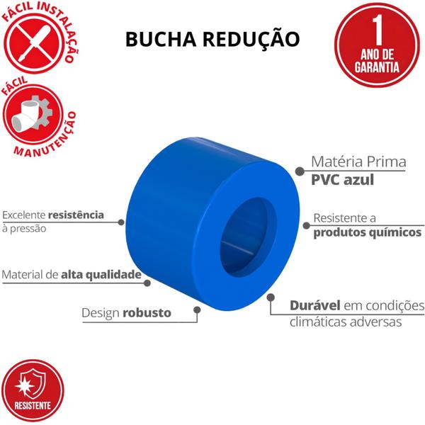 Imagem de Bucha De Redução Para Irrigação LF100 x 75mm Durín