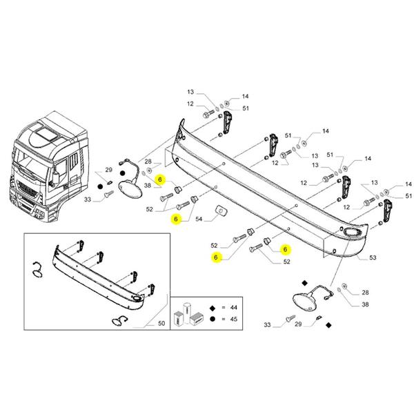 Imagem de Bucha Do Tapa Sol Para Iveco Novo Stralis - 504120745