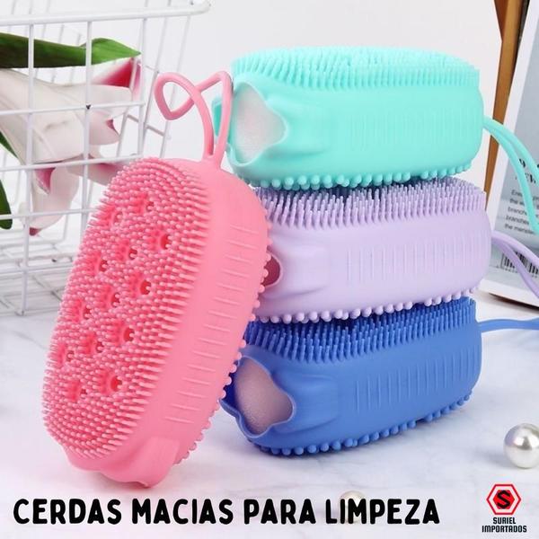 Imagem de Bucha Esponja de Banho Massageadora de Silicone