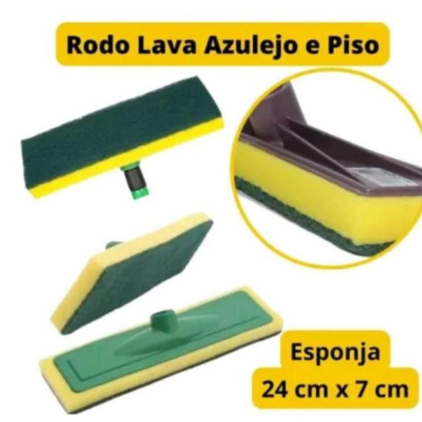 Imagem de Bucha Limpa Azulejo Esponja Lava Piso Faxina Prática Kit 6un