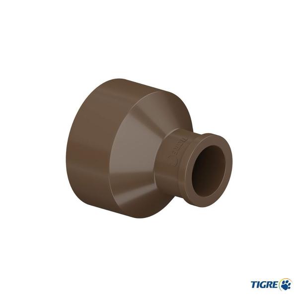 Imagem de Bucha Redução Soldável Longa 50x25mm PVC Tigre Kit 6 Peças