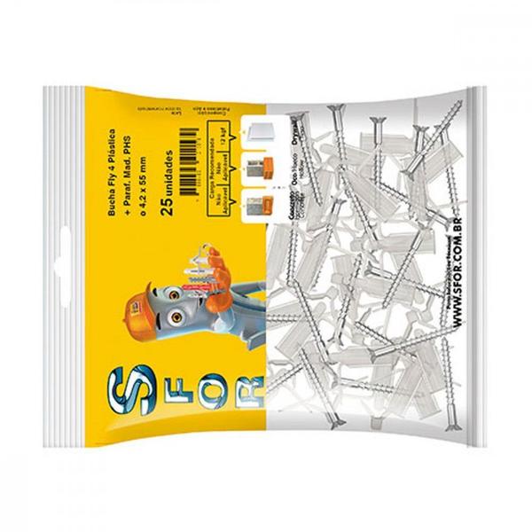 Imagem de Bucha Sfor Gesso Fly 4 24/32 C/Par C/25