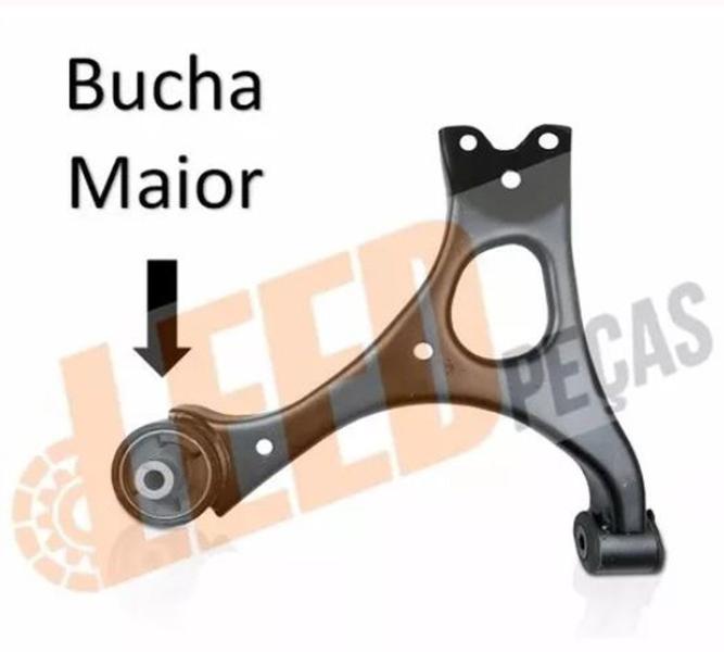 Imagem de Bucha Traseira Bandeja Dianteira Honda Civic 2001 2002 2003 2004 2005 2006 New Civic 2007 em diante Maior