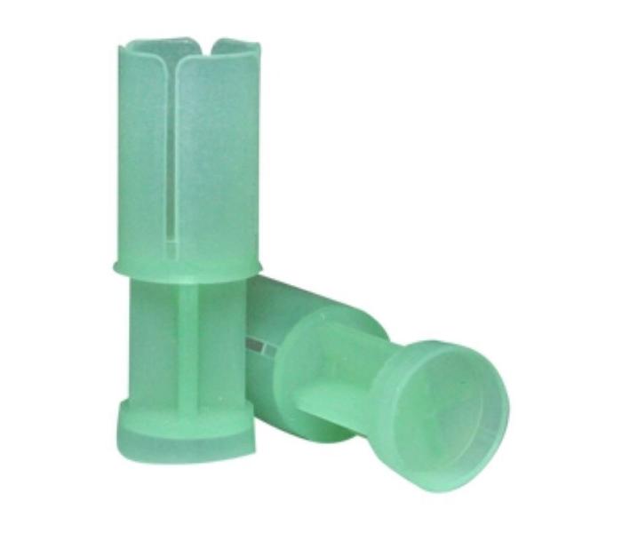 Imagem de Buchas plásticas verdes 12 g para recarga cartucho plástico cônico calibre 32 