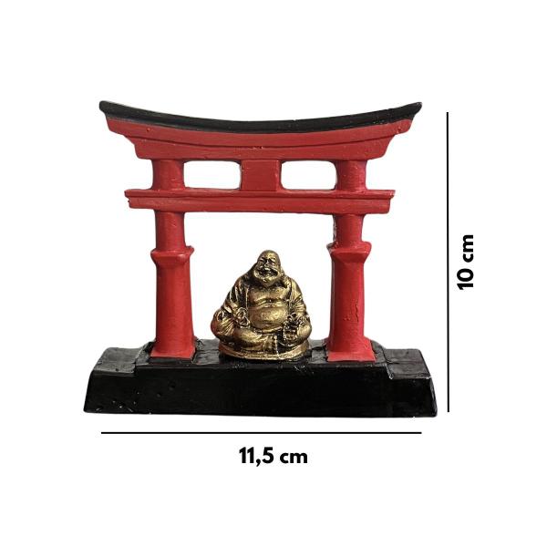 Imagem de Buda Decoração Portal Japonês Estátua Enfeite em Resina