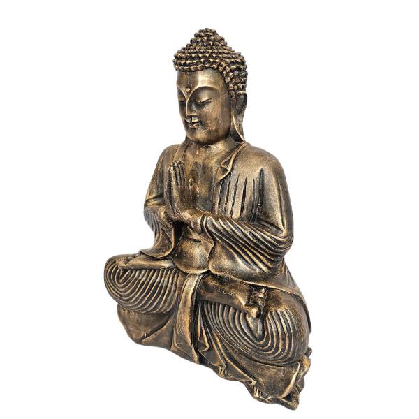 Imagem de Buda Hindu decorativo altar meditação cantinho zen ou jardim resina 40 cm
