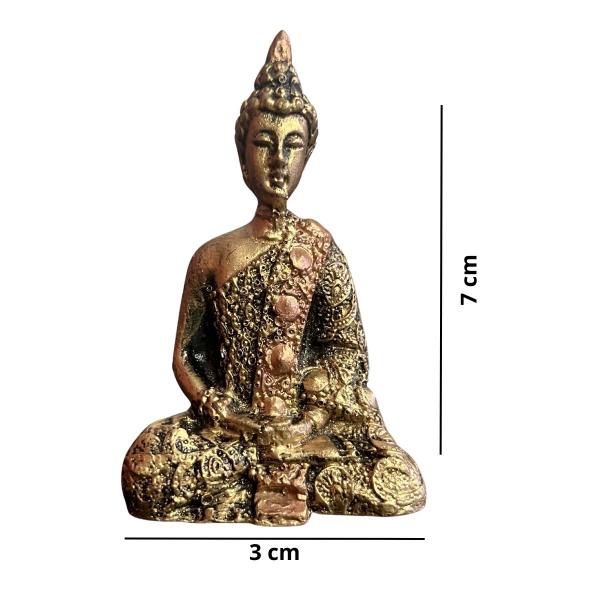 Imagem de Buda Hindu Mini Meditando Estatueta Tibetano Miniatura Zen