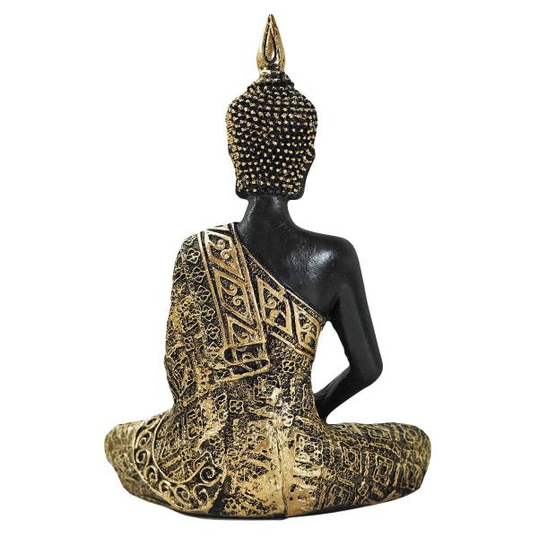 Imagem de Buda Hindu Tailandês Deus Prosperidade Enfeite Resina 20 cm