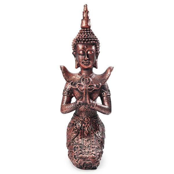 Imagem de Buda Hindu Tailandês Rezando Orando de Joelho Estátua 35cm
