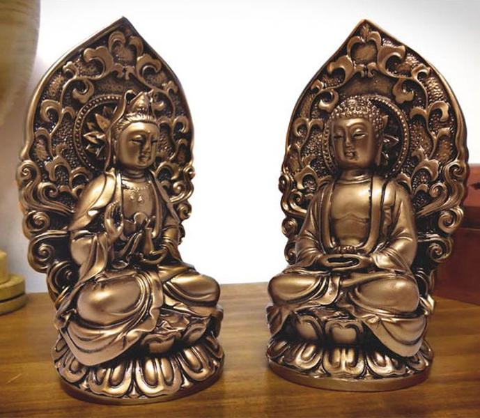 Imagem de Buda Shakyamuni Estatua Em Resina Decoração Budista