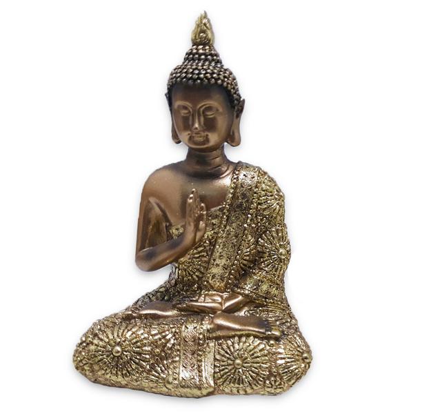 Buda Tailandês Yoga Rezando Buda Cobre Brilhante 12 cm - Flash Imagem de Buda Tailandês Yoga Rezando Buda Cobre Brilhante 12 cm