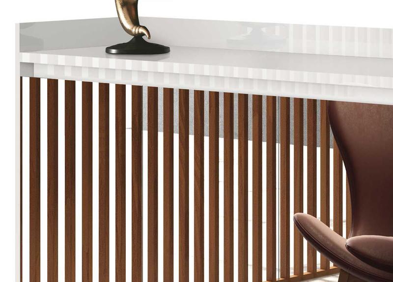 Buffet Aparador Retrô com Espelho Clássico Branco Gloss - MoveisAqui Imagem de Buffet Aparador Retrô com Espelho Clássico Branco Gloss - MoveisAqui