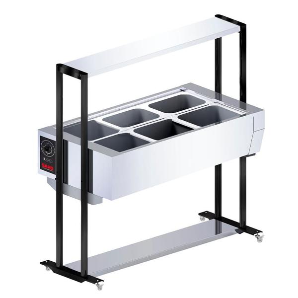 Imagem de Buffet térmico Saro 6 cubas com tampa Inox 220V BF622