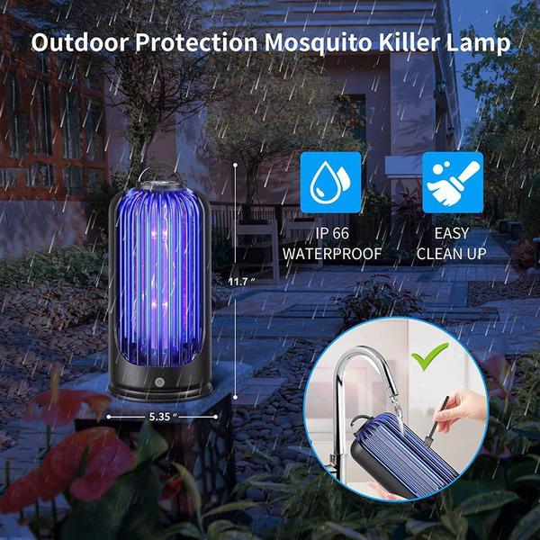 Imagem de Bug Zapper elétrico de alta potência 3600V com luz LED UV