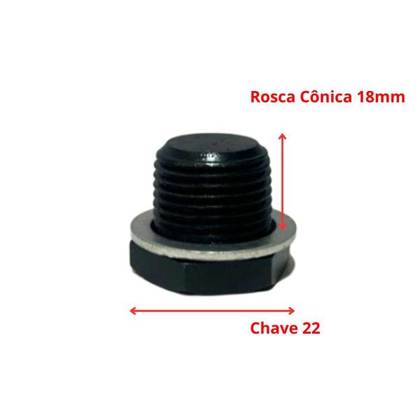 Imagem de Bujão Cônico 18mm P/ Cárter Espanado