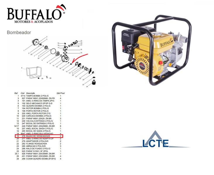 Imagem de Bujão de Vedação Motobomba G/D 2P/3P/4P/6P Buffalo 276