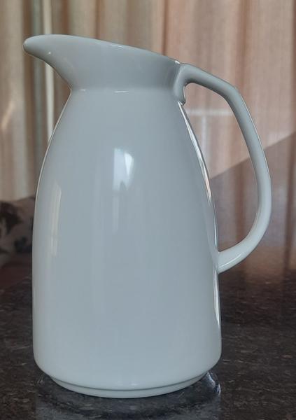 Imagem de Bule Cafeteira Café, Chá, Leite 1400ml - Estilo garrafa térmica - Porcelana Branca Importada