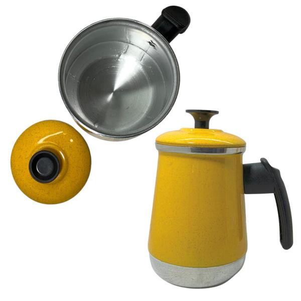 Imagem de Bule Com Mancebo Suporte 1,2L Coador De Café colorido Retro em Alumínio Mariquinha Cafeteira C Caixa