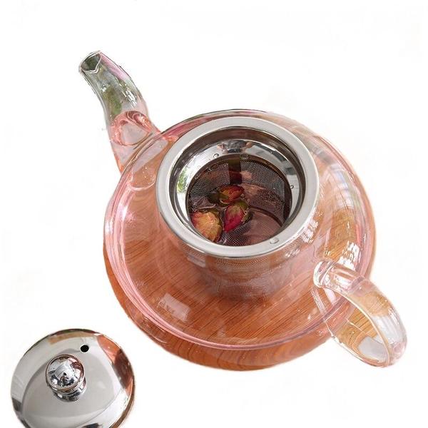 Imagem de Bule de Chá de Vidro com Infusor de Aço Inoxidável - 600ML - Tampa Moderna