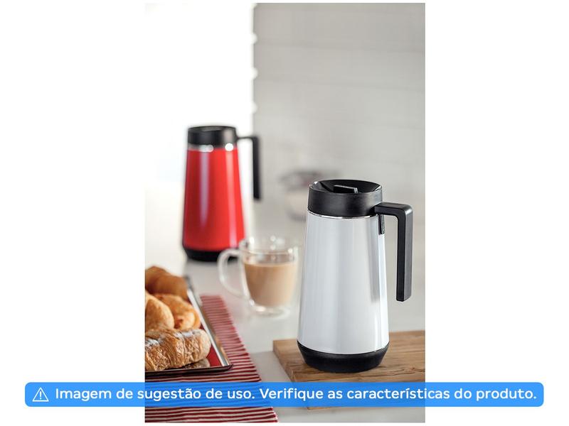 Imagem de Bule de Chá e Café Térmico Vermelho com Tampa e Infusor 500ml Tramontina Exata 61644056