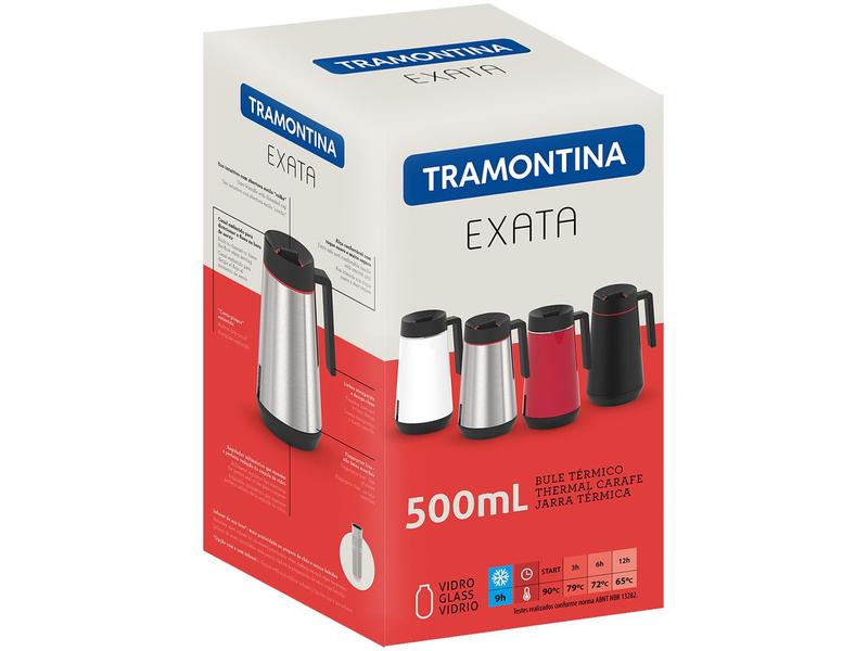 Imagem de Bule de Chá e Café Térmico Vermelho com Tampa e Infusor 750ml Tramontina Exata 61644076