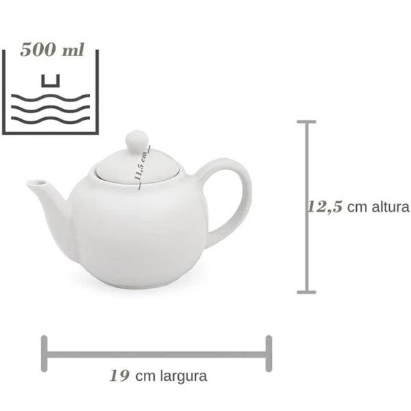 Imagem de Bule de Porcelana Redondo 500 ml