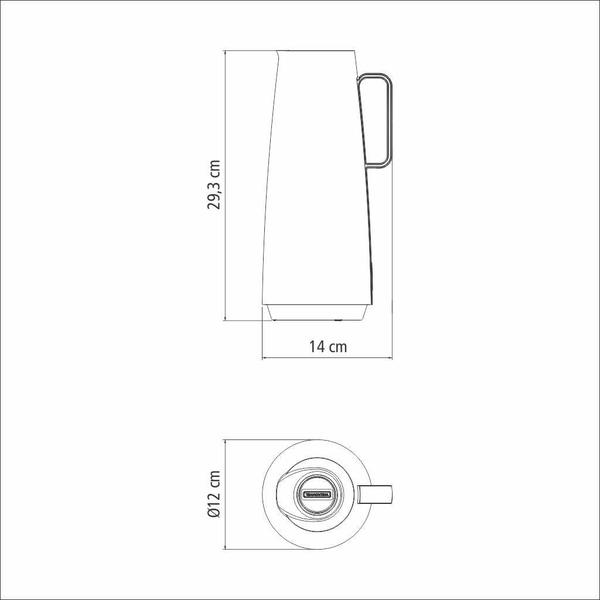 Imagem de Bule Garrafa Térmica Exata 1L Café E Cha Etc Tramontina