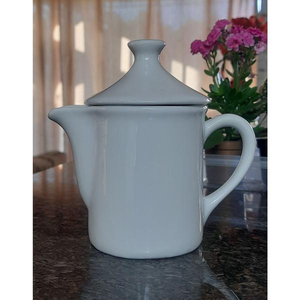 Imagem de Bule Leiteira 300ml Café, Chá, Leite - Porcelana Branca