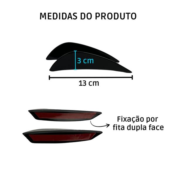 Imagem de Bumper Adesivo Spoiler Lateral Universal Preto Volkswagen GM