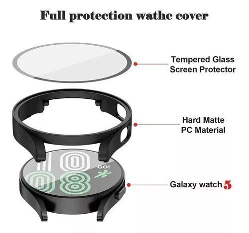 Imagem de Bumper Case Capa Compativel Com Samsung Galaxy Watch 5 44mm Preto