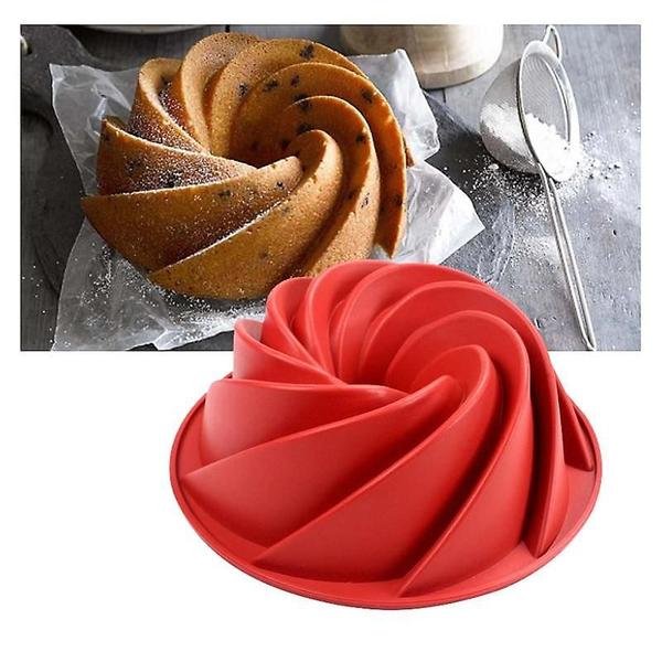 Imagem de Bundt Cake Pan Wokex Large Spiral Silicone 25 cm Bread Bakewa