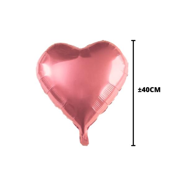 Imagem de Buque 9 Balões Bexiga Coração o e 1 Número Metalizado 70cm