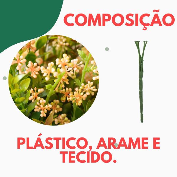 Imagem de Buquê De Folhagem Com Semente Artificial Para Vasos Florzinhas