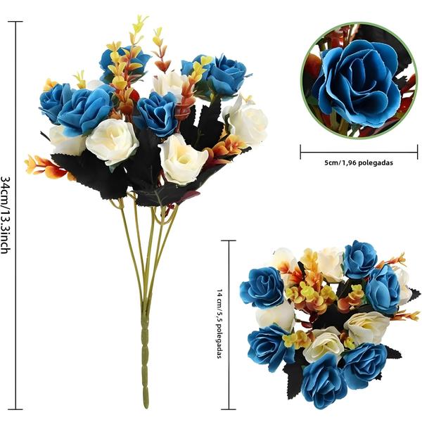 Imagem de Buquê de Rosas Artificiais para Casamento - Decoração de Flores Falsas