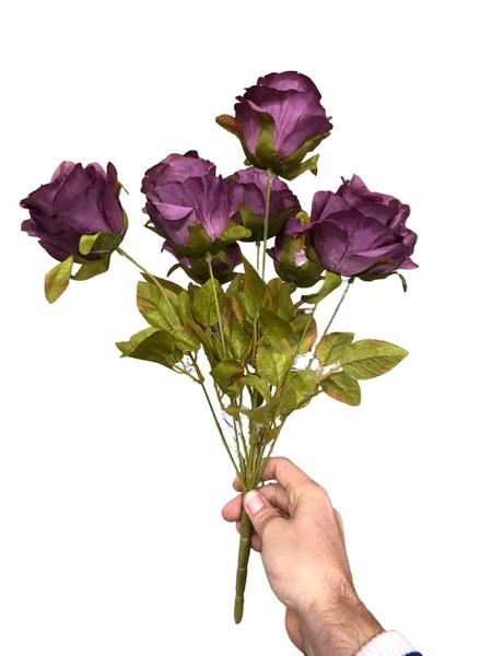 Imagem de Buque De Rosas Com 9 Flores Artificiais 44cm