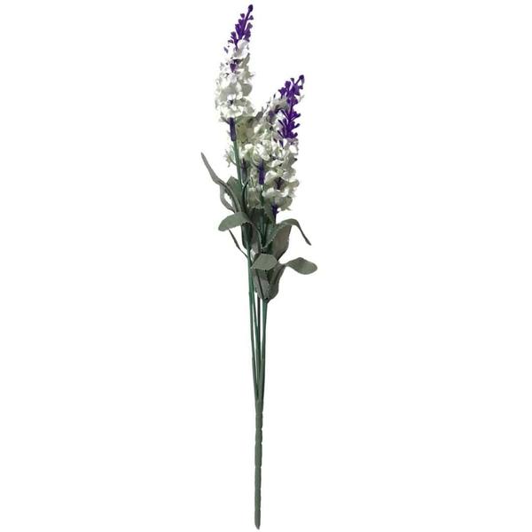 Imagem de Buquê Flor De Lavanda Artificial 4 Hastes P/ Decoração 35cm